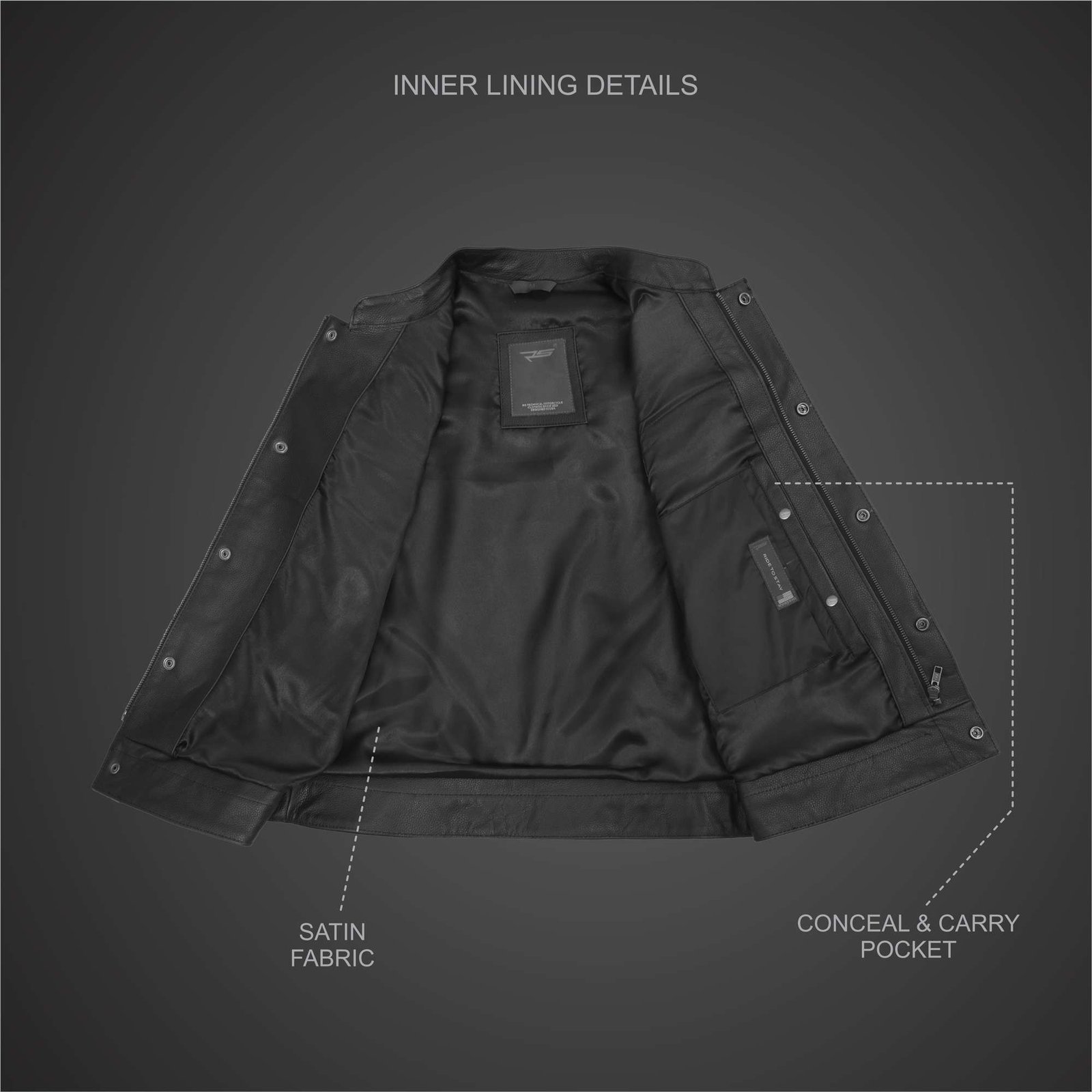 CORA MOTORCYCLE LEATHER VEST FOR WOMEN - Image 3