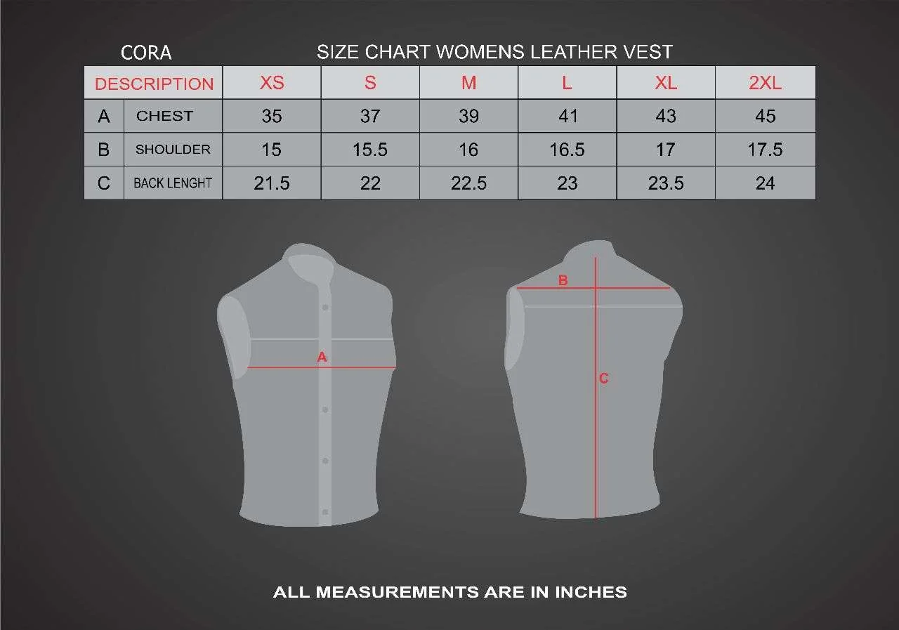 CORA MOTORCYCLE LEATHER VEST FOR WOMEN - Image 5