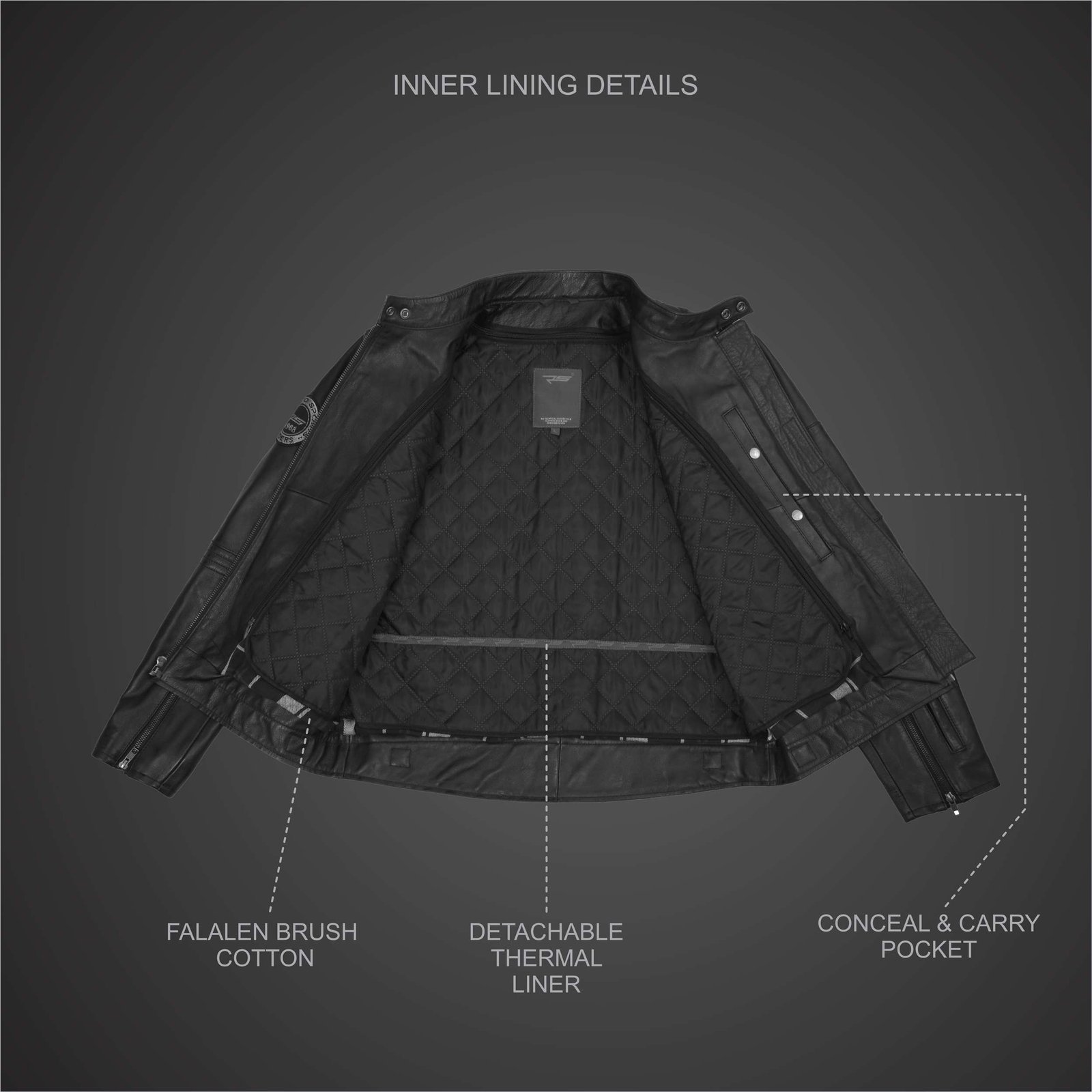 GLEN MOTORCYCLE LEATHER JACKET FOR MEN - Image 3