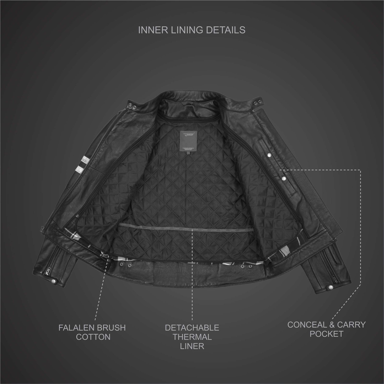 JOEY MOTORCYCLE LEATHER JACKET FOR MEN - Image 3