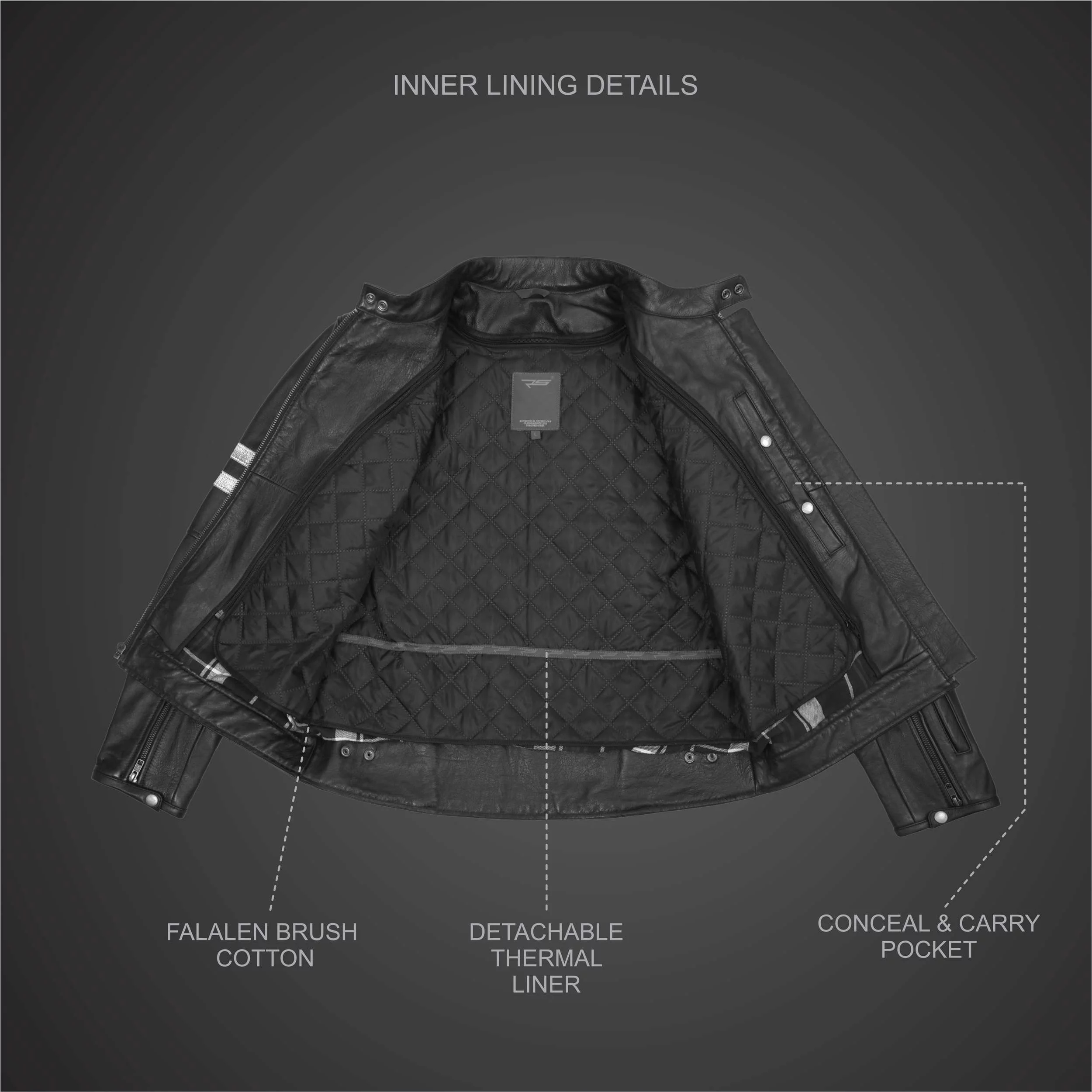 JOEY MOTORCYCLE LEATHER JACKET FOR MEN - Image 3