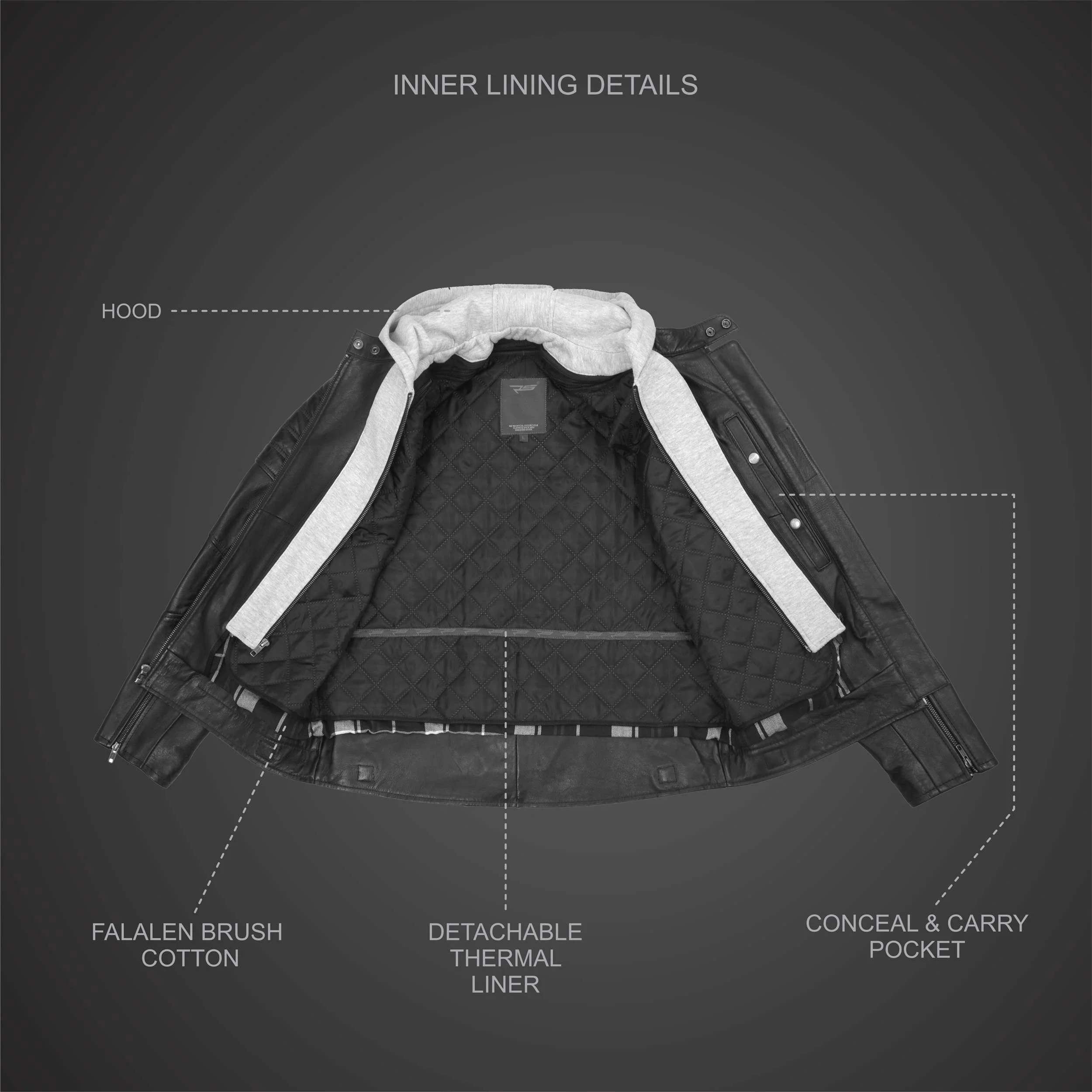 WADE MOTORCYCLE LEATHER JACKET FOR MEN - Image 6