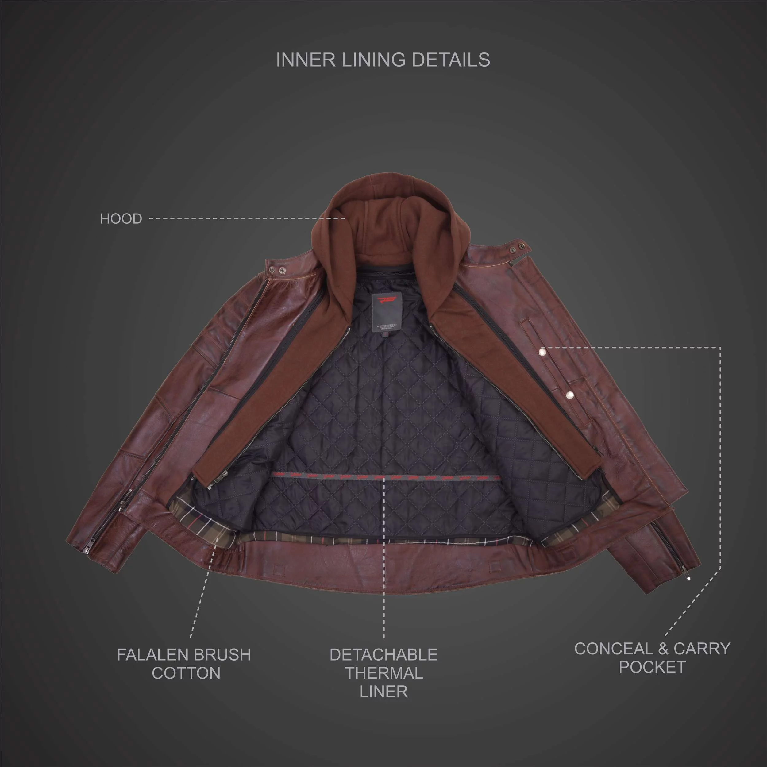 WADE MOTORCYCLE LEATHER JACKET FOR MEN - Image 3