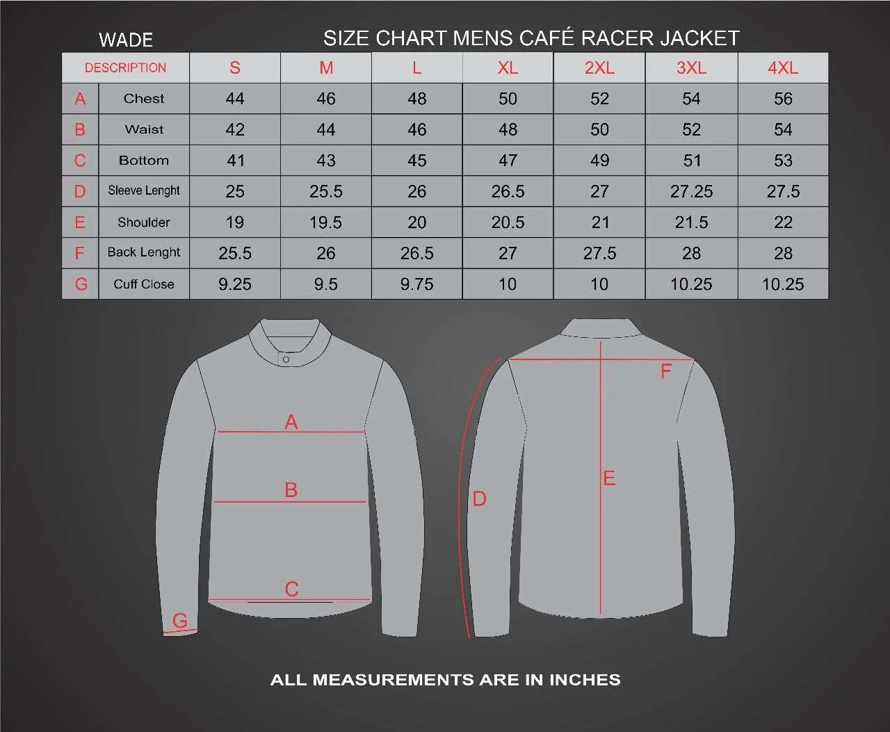 WADE MOTORCYCLE LEATHER JACKET FOR MEN - Image 8