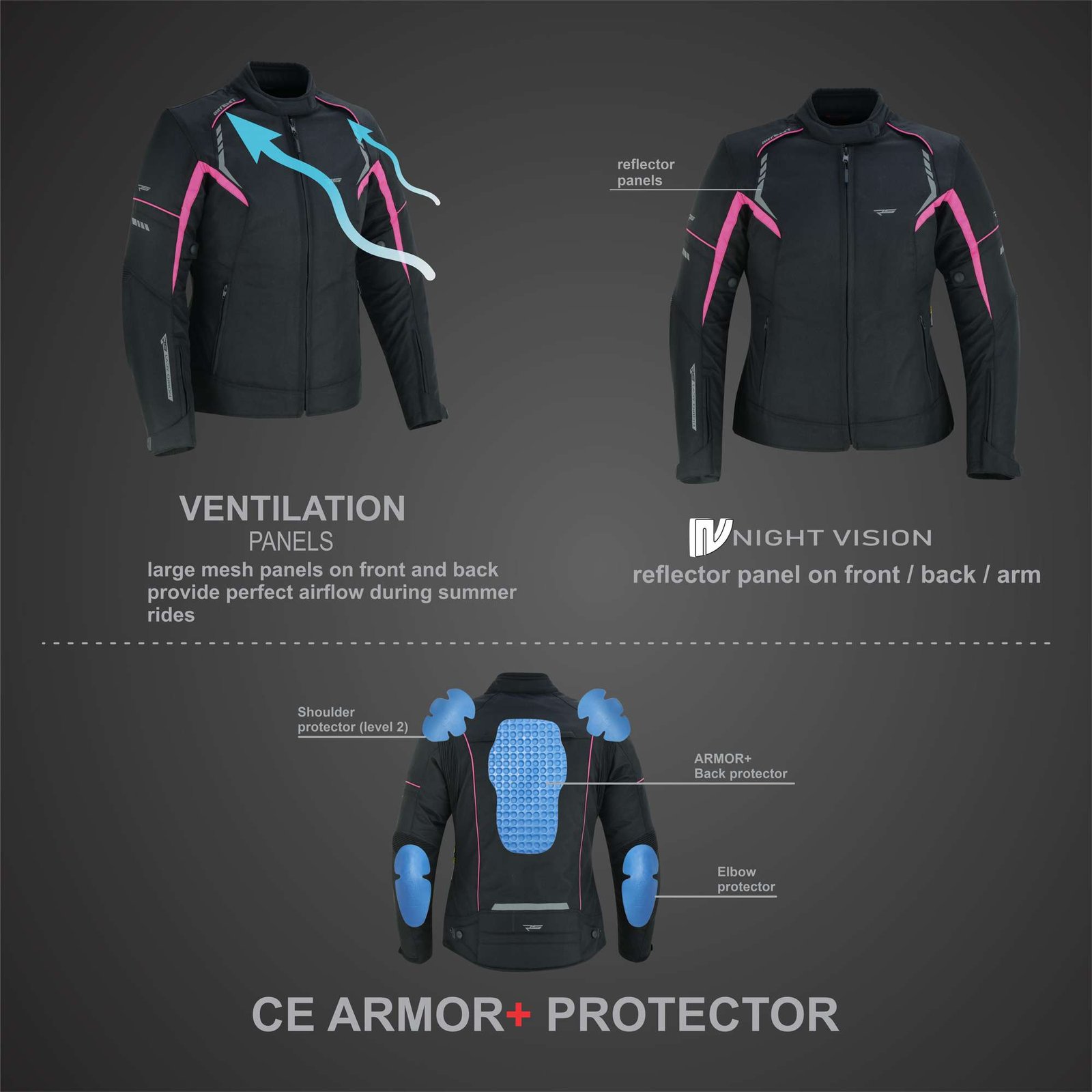 LADY ORION MOTORCYCLE TEXTILE JACKET FOR WOMEN - Image 9