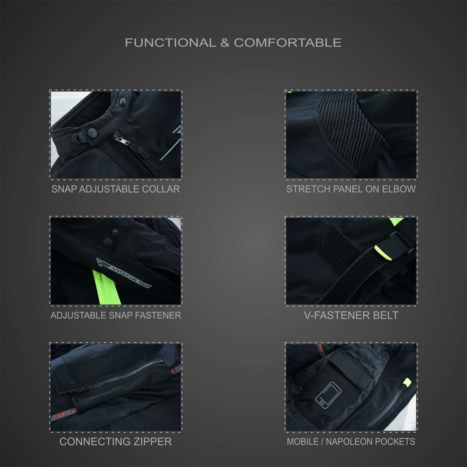 VIGOR GP MOTORCYCLE TEXTILE JACKET FOR MEN - Image 11