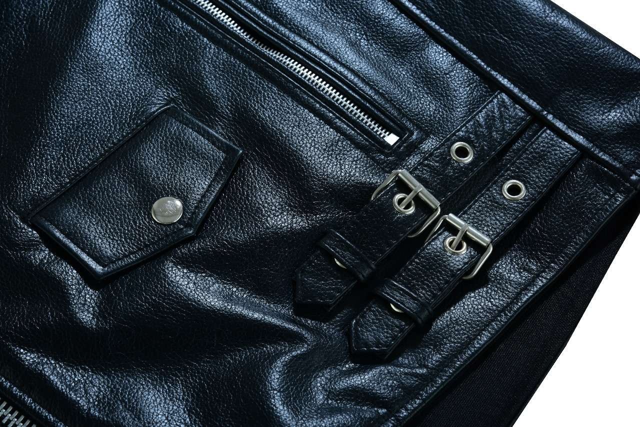 BRANDO+ MOTORCYCLE LEATHER JACKET FOR MEN - Image 8