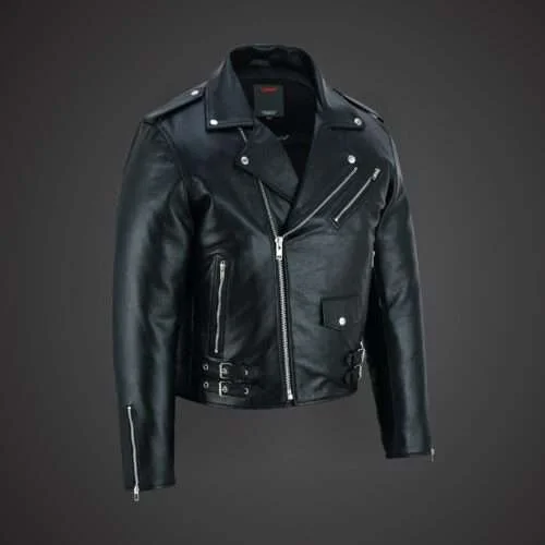Men Motorcycle Leather Jacket