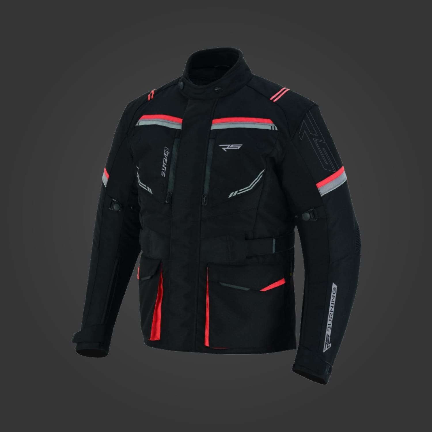 BURNING MOTORCYCLE TEXTILE LONG JACKET FOR MEN