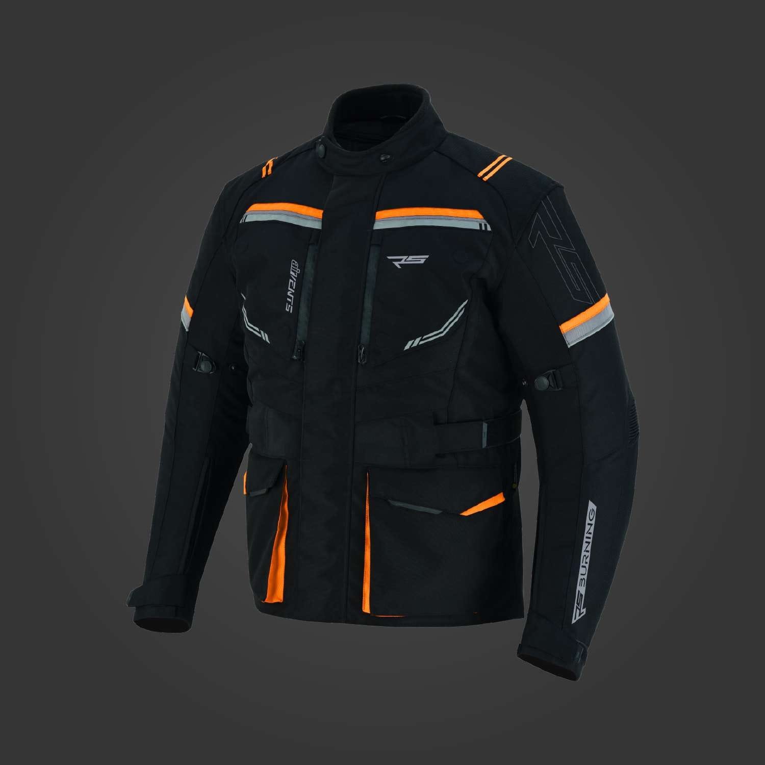 BURNING MOTORCYCLE TEXTILE LONG JACKET FOR MEN - Image 3