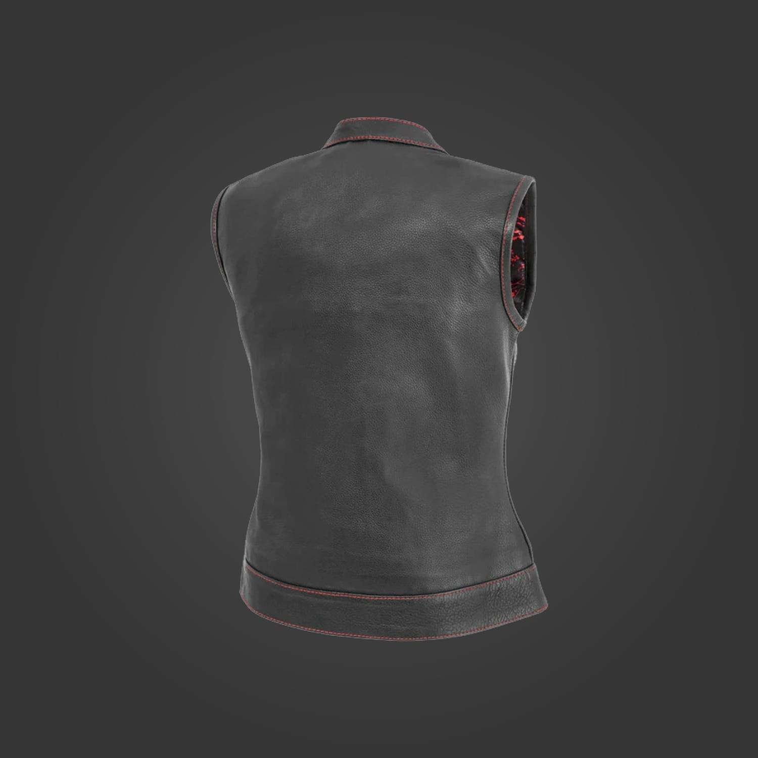 SUSAN MOTORCYCLE LEATHER VEST FOR WOMEN - Image 2