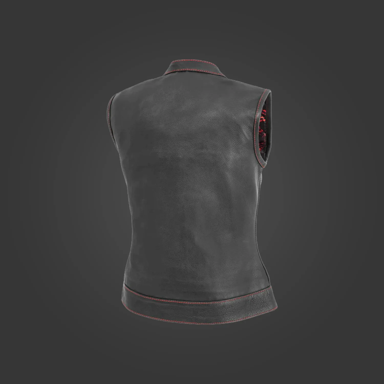 SUSAN MOTORCYCLE LEATHER VEST FOR WOMEN - Image 2